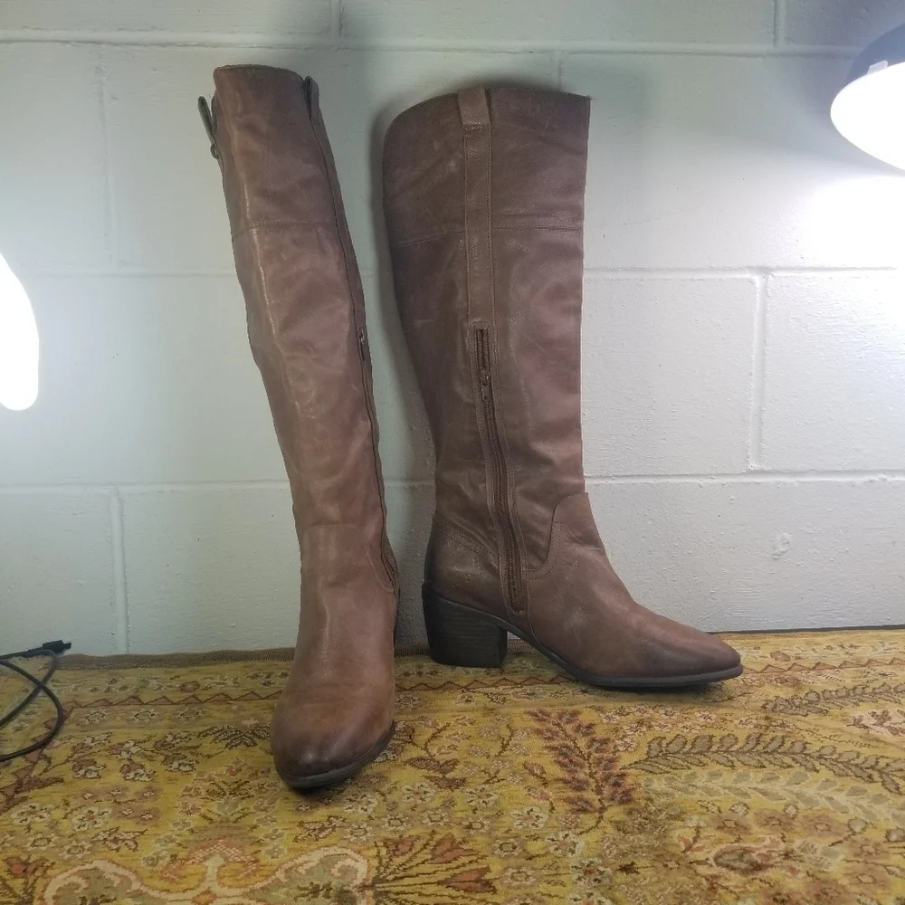 Vince Camuto Mordona leather tall riding boots